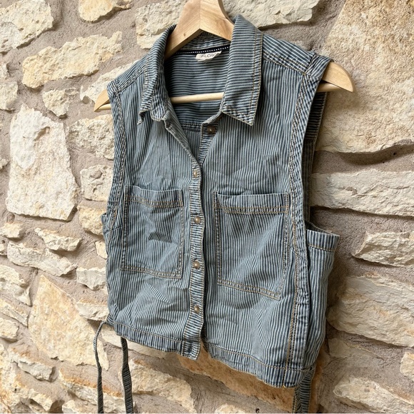 PILCRO Anthropologie Side-Tie Tank Top Striped - Picture 8 of 11